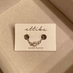 Ettika Solo Stone Silver Plated Bracelet